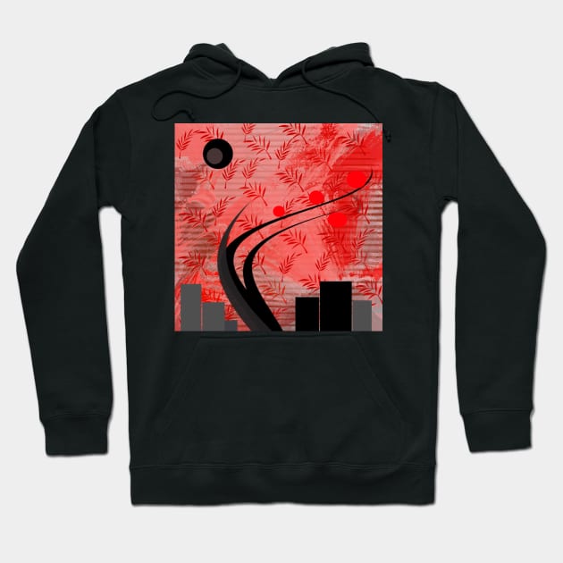 The apple tree abstract geometric digital painting Hoodie by katerina-ez